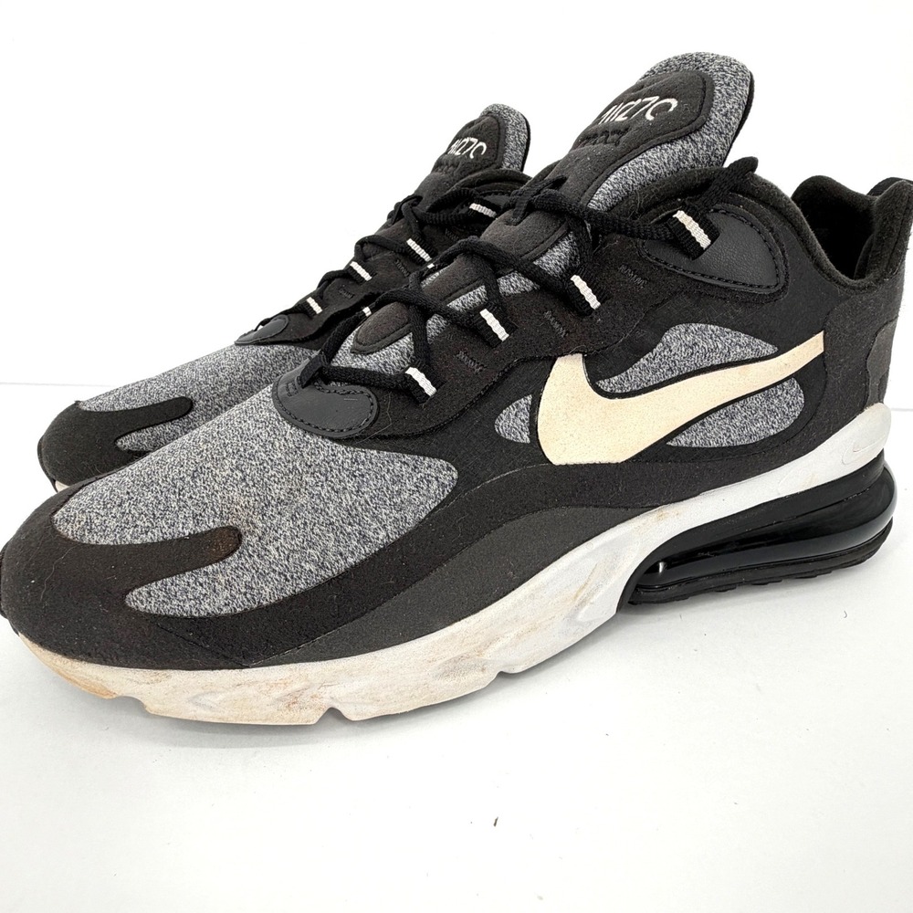 Nike Air Max 270 React Men's Size 12 Black White AQ9087-001 Sneakers